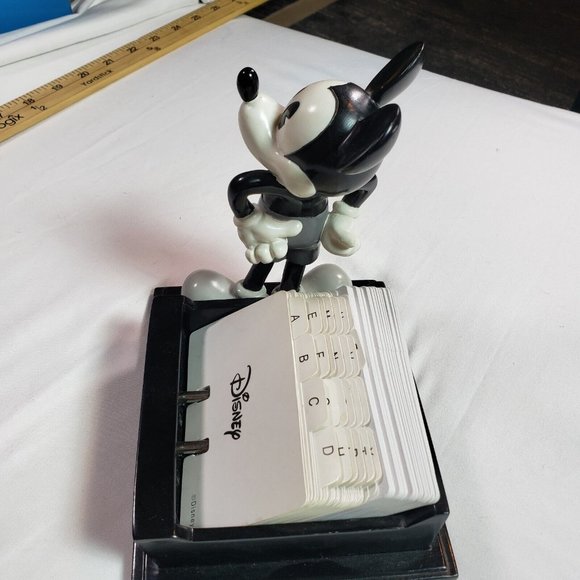 Mickey Mouse Black Gray &White Desk Accessory Phone Number or Password Filer - Picture 2 of 10